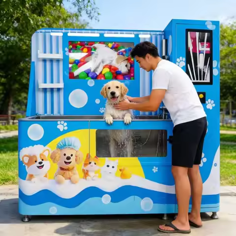 Automatic dog wash station Semi-automatic pet washing machine, dog wash pool, dog wash station, self
