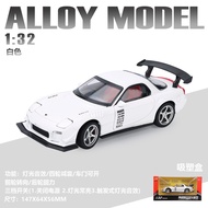 1:32 Scale Mazda RX7 FD3S Alloy Car Model Light & Sound Effect Diecast Car Toys for Boys Gift Kids T