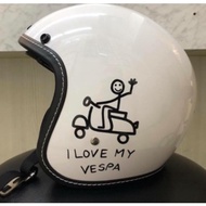 Vespa Ilove My Vespa Sticker Vespa Sprint Primavera Lx S universal Helmet Sticker 14x10cm