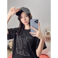 Baju  ᯽V̸̲᯽ 21SS BLACK  oversize streetwear tee
