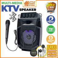Portable USB Bluetooth KTV Speaker Super Bass Audio Home Party Karaoke Wireless Player With FM/TF/Mi