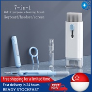 【SG STOCK】 7-in-1 Bluetooth Headset Computer Keyboard cleaner Brush Kit Screen cleaner Multi-function portable cleaning
