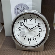 Seiko Clock QHE117S Quiet Sweep Silent Auto Constant Light Snooze Alarm Clock QHE117