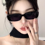 We Flower Vintage Black UV400 Protect Lens Rectangle Frame Sunglasses for Women Men Outdoor Driving 