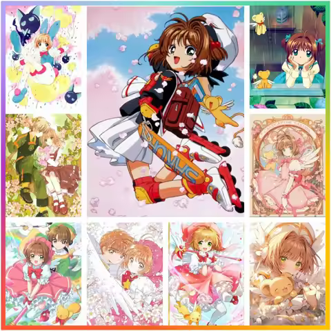 Kawaii C-Cardcaptor Sakura Anime Artificial Diamond Painting Cross Stitch Element Mosaic Embroidery 