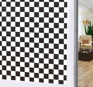 5 Mét Decal Dán Kính Mờ Khổ 45cm Rộng Có Keo - Ô VUÔNG TRẮNG ĐEN PK138