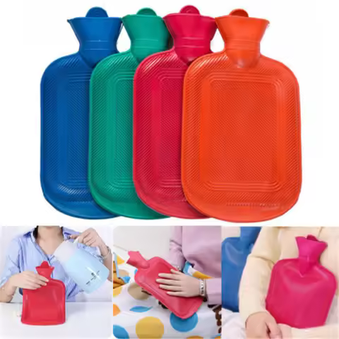 1750-500ML Thick Hot Water Bottles Portable Rubber Winter Warm Bag Hand Warmer Girls Pocket Hand Fee
