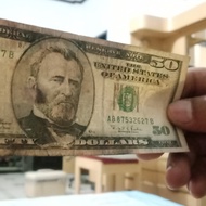 Uang kuno 50 Dollar Amerika Lama Series 1996