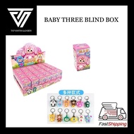 24pcs Baby Three Blind Box Keychain Doll Baby Three Tide Playing Blind Box Toy Elementary School Pri