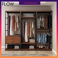 Open Wardrobe Combined Type Wardrobe Waterproof Large Capacity Wardrobe Cabinet Open Concept Wardrob