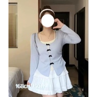 2024新款大码胖mm假两件上衣修身长袖