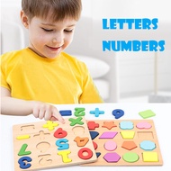 Kid learning ABC letters Numbers wooden ABCplay board wooden Numbers board ABC Numbers puzzle