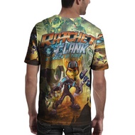 Ratchet and Clank Soldier Bot T-shirt Fullprint Polyester Jersey Material [PO 3 Days] || Please Orde