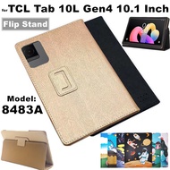 for TCL Tab 10L Gen4 Gen 4 10.1 Inch Cover Flip Foldable Stand Full Body Protective Case for TCL Tab