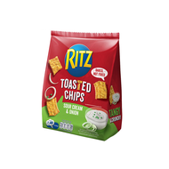 Ritz Toasted Original Chips Sour Cream 229g ริทซ์ โทสเต็ด ออริจินอล ซาวร์ครีมออเนี่ยน 229 กรัม Pring