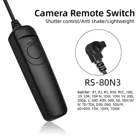 RS-80N3 Wired Remote Switch Shutter Release for Canon EOS R1 R3 R5 R5II R5C 5D IV 5D4 1DX III 1DX II