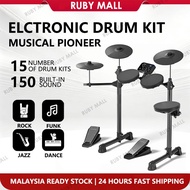 Electric drum set Foldable Stable steel frame for Beginner With USB MIDI headphone interface