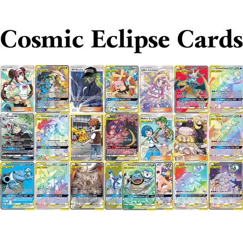 PKM Cosmic Eclipse (CEC) DIY holographic Proxy Game Cards Arceus & Dialga & Palkia Blastoise & Piplu