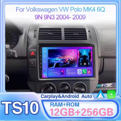 Android 15 Car Radio For Volkswagen VW Polo MK4 6Q 9N 9N3 2004- 2009 Multimedia Player Auto Stereo W