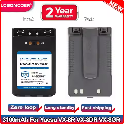 3100mAh SBR-14LI Battery For Yaesu VX-8R VX-8DR VX-8GR FT-1DR FT1XD FT-2DR FNB-102LI FNB-101Li FT2DR