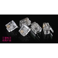Original Sanbao 6P4C Phone Crystal Head RJ11 Crystal Head Phone Crystal Head 50pcs/Bag