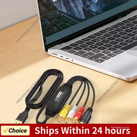 USB Video Capture Card VHS VCR TV DVD Audio Capture Adapter Card USB To AV Video Capture Adapter for