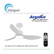 Aero Air AA320 46" DC Ceiling Fan with Dimmable 24W Tri Tone LED (NEW SERIES)