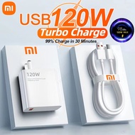 Xiaomi 120W ที่ชาร์จความเร็วสูงค่าเทอร์โบอะแดปเตอร์ไฮเปอร์ชาร์จ6A ชนิด-C Xiaomi สายเคเบิลสำหรับ Xiao