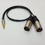 Canare audio aux Cable 1mtr 3.5mm male to 2 canon xlr male