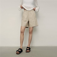 Giordano Womens Pure Cotton Casual Loose Shorts Elastic Waist Thin Style Summer Fashion Ladies Pants