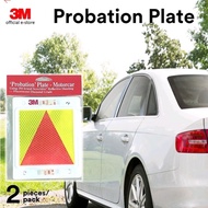 3m Probation Plate 3M Diamond Grade Flourescent Reflective (2pcs Set), 888 Probation Plate, car/moto