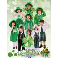 Ireland St. Patrick's Day Lucky Four-leaf Clover Children's School Holiday Party Stage Performance C