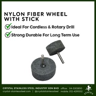 STACOS Nylon Fiber Grinding Head Polishing Wheel Shank for Cordless Burr Rotary Drill Angle Grinder 