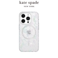 【kate spade】iPhone 15系列 MagSafe 精品手機殼 銀絲炫彩/ iPhone 15 Pro Max