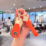 Soft TPU + Leather Car Key Case Cover For Mercedes Benz C E S Class GLC W206 W223 W214 E300 C260 C30