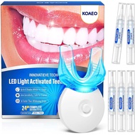 Teeth Whitening Kit with LED Light – 3 Whitening Gel Pens + 2 Desensitizing Pens – 35% Carbamide Per