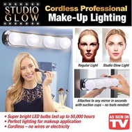 STUDIO GLOW Portable 4 LED Bulbs Super Bright Cosmetic Make Up Vanity Mirror Light Lamp