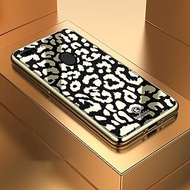 Miss flora Cases .Leopard Pattern Electroplating Soft Frame Plexiglass Mirror Protective Case, For:For OPPO R15 Dream Mirror Edition / R15 Pro(Elegant White) (Color : Wild Black)