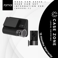 70mai A800S 4K Dash Cam Dual Vision Global Version A800 Adas Parking App Control GPS Built in