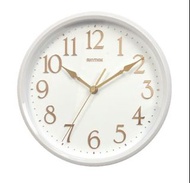 全新 有門市 日本麗聲鐘 掛鐘 掛牆鐘 柔順針 CMG577BR03 Rhythm White Dial Wall Clock 保用一年