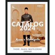 NEW DESIGN 2024 EDITION BAJU MELAYU ELRAH EXCLUSIVE ULTIMATE 2.0 SLIMFIT BLACK / OFF WHITE / ORANGE 