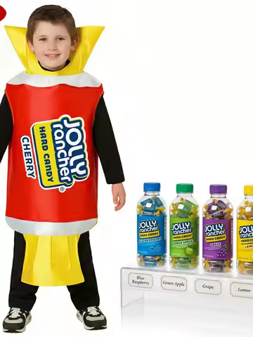 Children's Jolly Rancher Candy Costume Fruit Candy Shape Cosplay Halloween Performance Clothing Stag