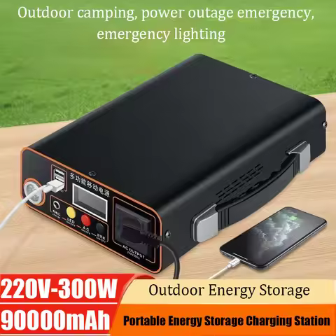 New Outdoor Camping Portable 220V 300W Power Bank 90Ah LED Display Home Emergency Camping Power Syst