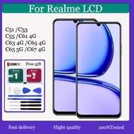 Original For Realme C51 / C53 / C55  / C61 4G / C63 4G  / C65 4G / C65 5G / C67 4G LCD Display Touch