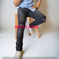 JEANS KOYAK UJ HITAM SLIM FIT / JEANS STRETCHABLE / RIPPED JEANS SLIM FIT