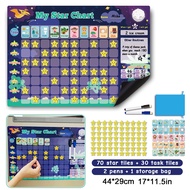  Kids Magnetic Reward Behavior Chart for Daily Routine, Reusable Responsibility Behavior Tracking C