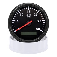 85mm Tachometer 3000RPM With Hourmeter Truck Car Boat Diesel Engine Tacho Meter RPM Gauge M18 / M16 