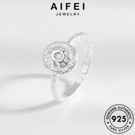 AIFEI JEWELRY Silver Women For Ring Perak Ring Perempuan Accessories Original Adjustable 925 純銀戒指 Korean Simple Sterling Cincin R1100