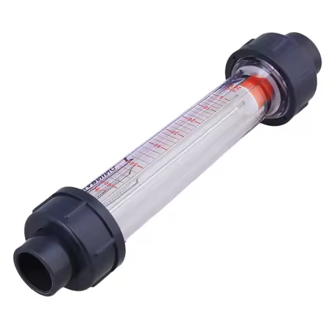 ‌200mm Plastic Tube Rotameter Flow Meter LZS-15 for Water/Liquid 6-60L/H Measurement‌