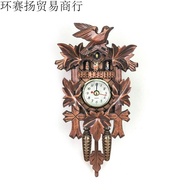 Vintage Cuckoo Wall Clock Nordic Alarm Clock Living Room Cuckoo Bird In Stock Wooden W25R